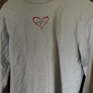 Y2k Nike Baby Blue Goddess long sleeve shirt